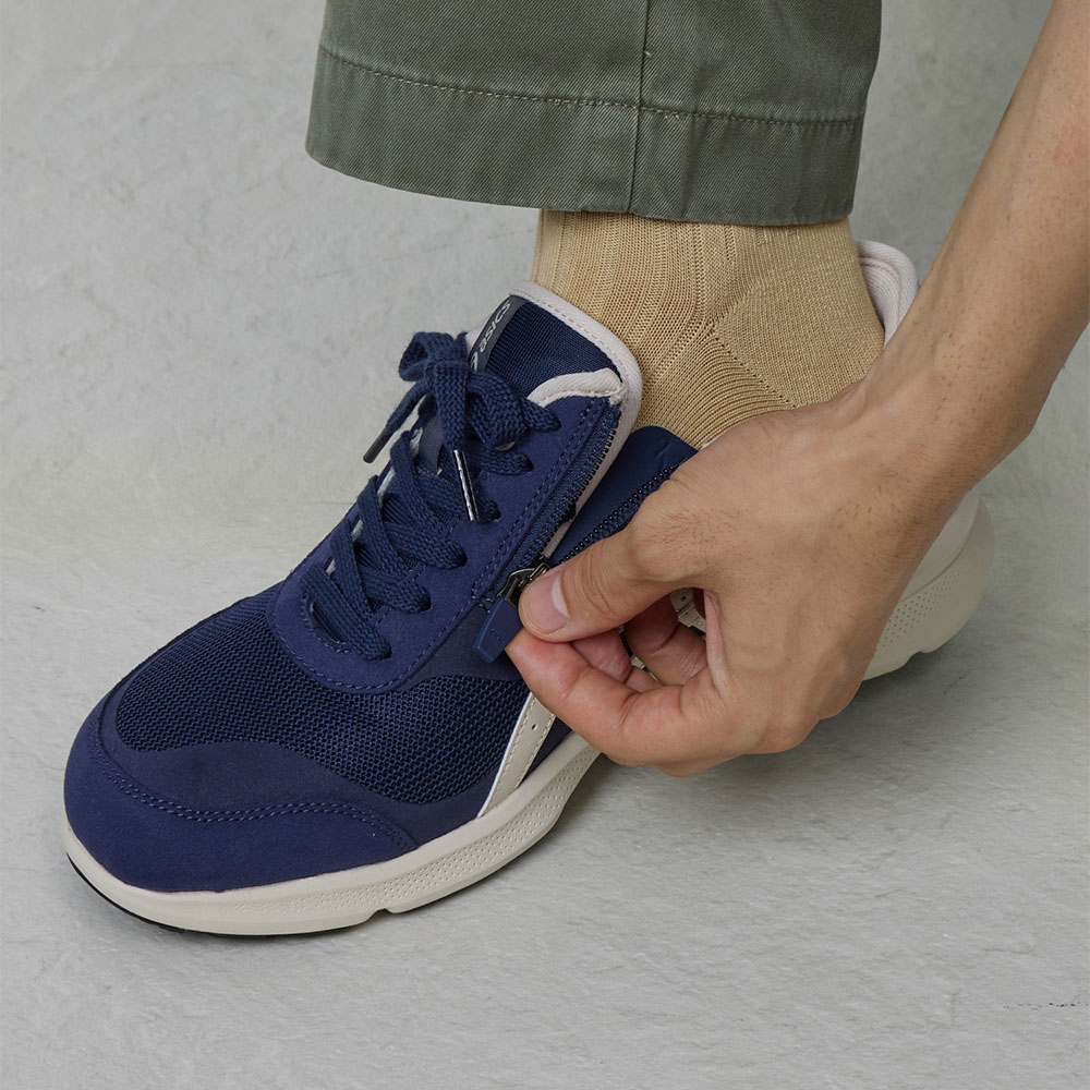 ネイビーブルー×ライトベージュ