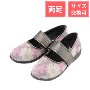 マリアンヌ製靴 SaiSai フラワープリント W941 3E 女性用 フルールパープル 21.5cm