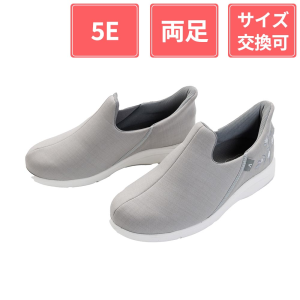 徳武産業 あゆみシューズ 瞬感スポッと 5E 両足 刺繍シルバー S(21～21.5cm)