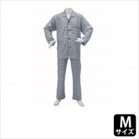 神戸生絲 楽らくパジャマ ペーズリー柄 長袖 男性用 グレー Mサイズ