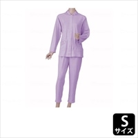神戸生絲 楽らくパジャマ(スムース) 長袖 女性用 パープル Sサイズ