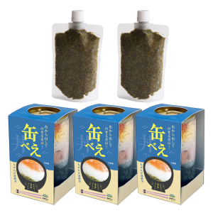 マサエイ水産加工 粘りあかもく2本と缶入り海鮮丼の具『缶べえ』3本 2種計5本
