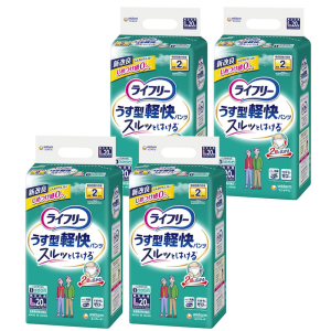 ユニ・チャーム ライフリー うす型軽快パンツ LLサイズ 計72枚 (18枚×4袋)
