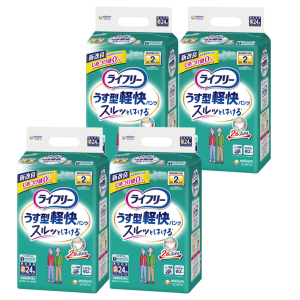 ユニ・チャーム ライフリー うす型軽快パンツ Sサイズ 計96枚 (24枚×4袋)