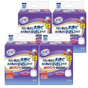 リブドゥコーポレーション リフレ はくパンツジュニア SSサイズ 計80枚 (20枚×4袋)