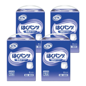 リブドゥコーポレーション リフレ はくパンツ夜用スーパー MLサイズ 計80枚 (20枚×4袋)