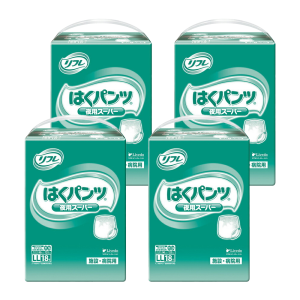 リブドゥコーポレーション リフレ はくパンツ夜用スーパー LLサイズ 計72枚 (18枚×4袋)