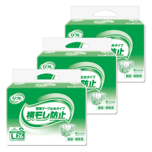 リブドゥコーポレーション リフレ 横モレ防止 簡単テープ止めタイプ Lサイズ 計78枚 (26枚×3袋)