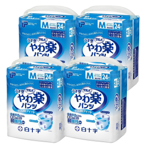 白十字 PUサルバ やわ楽パンツ Mサイズ 計96枚 (24枚×4袋)