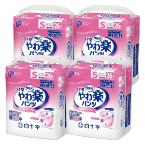 白十字 PUサルバ やわ楽パンツ Sサイズ 計104枚 (26枚×4袋)