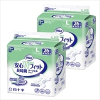 白十字 PUサルバ 安心Ｗフィット テープ止めタイプ Lサイズ 計52枚 (26枚×2袋)