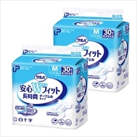 白十字 PUサルバ 安心Ｗフィット テープ止めタイプ Mサイズ 計60枚 (30枚×2袋)