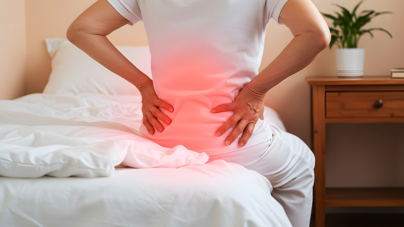 ベッドで腰に不快感を抱く人