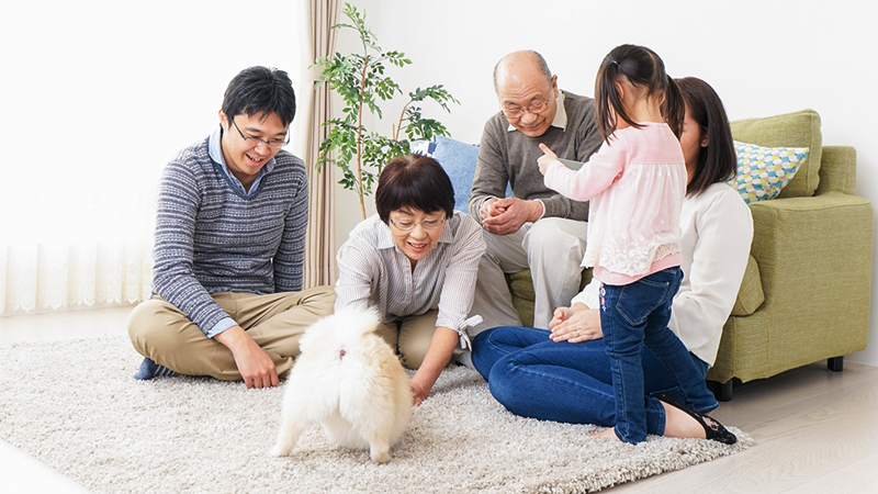 仲睦まじい家族